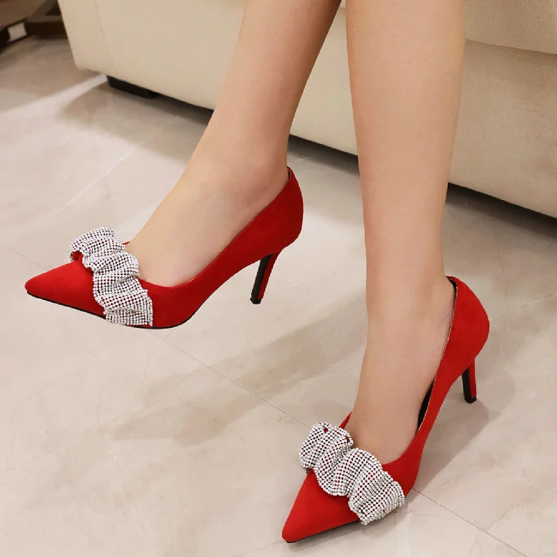2022 New Red Pumps Women Elegant Wedding Shoes Women Pointed Toe Slip-On High Heels Ladies Fashion Party Zapatos De Mujer
2022 New Red Pumps Women Elegant Wedding Shoes Women Pointed Toe Slip-On High Heels Ladies Fashion Party Zapatos De Mujer