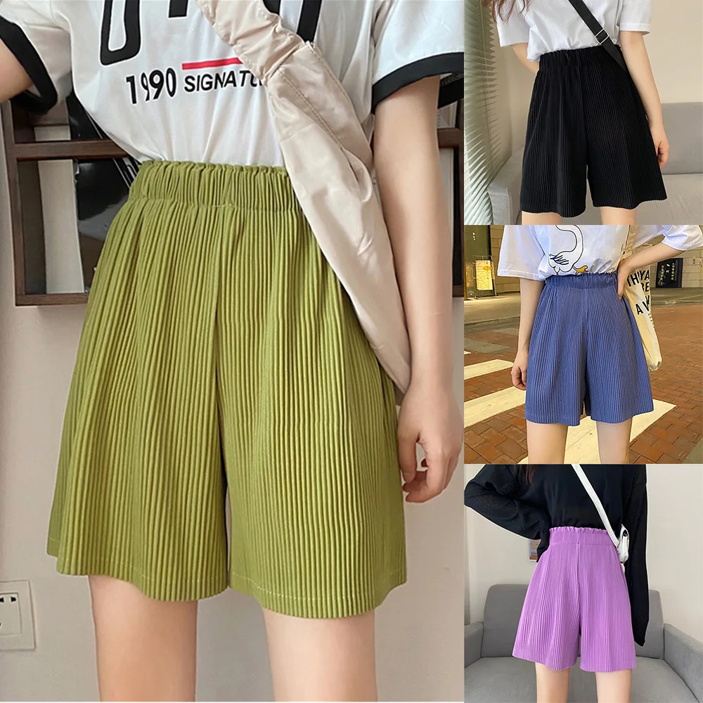 Swimwear Women Summer Ice Silk Straight Solid Loose Casual Elastic Waist Wide Leg Women Shorts Cycling Shorts Woman Swim Shorts
Swimwear Women Summer Ice Silk Straight Solid Loose Casual Elastic Waist Wide Leg Women Shorts Cycling Shorts Woman Swim Shorts