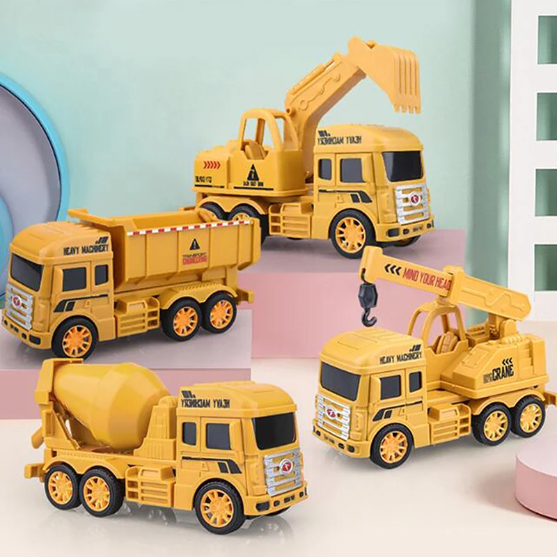 

Kids Construction Toys Engineering Vehicle Model Bulldozer Excavator Truck Inertia Car Toy Game Boy Toys for Children Gift