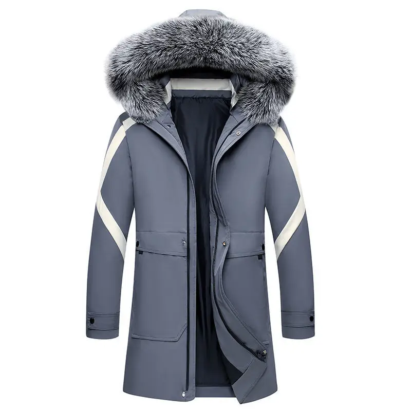 Winter White Duck Down Jacket Men Casual Hooded Fur Collar Windbreaker Keep Warm Puffer Jacket Mid-long Thick Outerwear For Men
Winter White Duck Down Jacket Men Casual Hooded Fur Collar Windbreaker Keep Warm Puffer Jacket Mid-long Thick Outerwear For Men