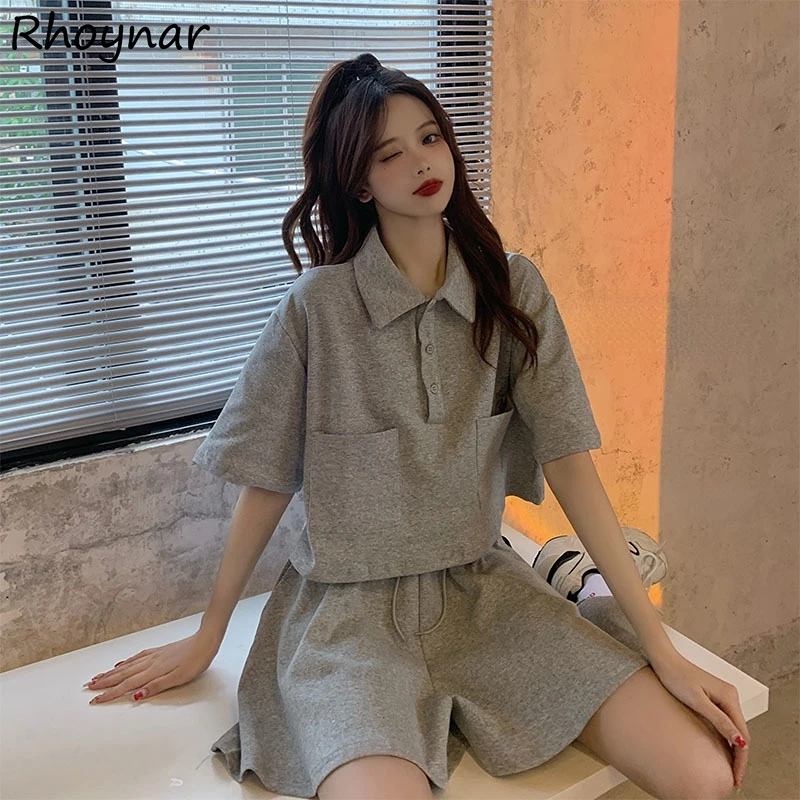 Sets Women Loose 2 Pieces Prevalent Ins Workout Young BF Preppy Solid Mujer Shorts Kawaii T-shirts Casual Harajuku Summer Soft
Sets Women Loose 2 Pieces Prevalent Ins Workout Young BF Preppy Solid Mujer Shorts Kawaii T-shirts Casual Harajuku Summer Soft