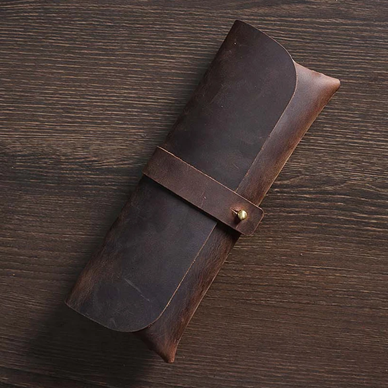 100% Retro Cowhide Pencil Case Handmade Genuine Leather Pencilcase Pen Bag Stationery Holder School Supplies
100% Retro Cowhide Pencil Case Handmade Genuine Leather Pencilcase Pen Bag Stationery Holder School Supplies