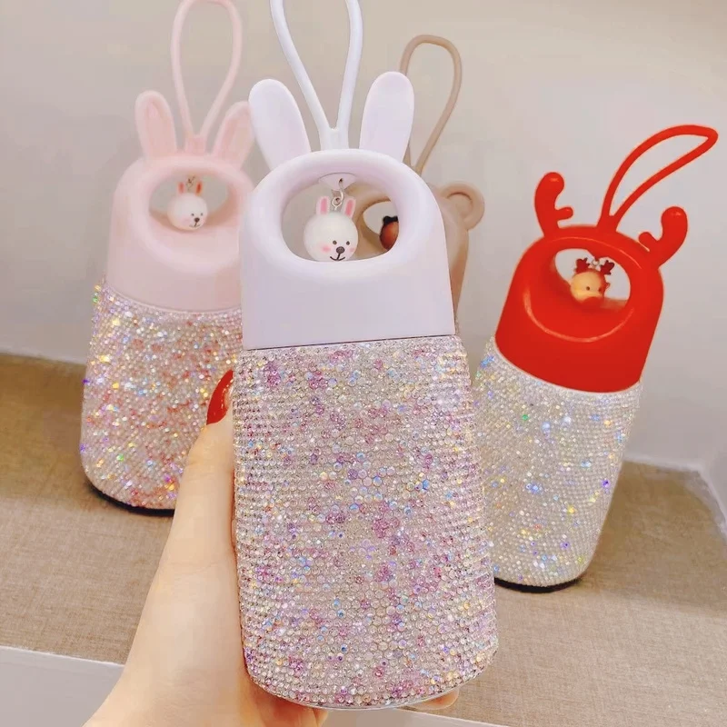 Sparkling Diamond Thermos Cup Portable 304 Stainless Steel Sublimation Tumbler Blank Flask Cute Water Bottle Children's Gift
Sparkling Diamond Thermos Cup Portable 304 Stainless Steel Sublimation Tumbler Blank Flask Cute Water Bottle Children's Gift