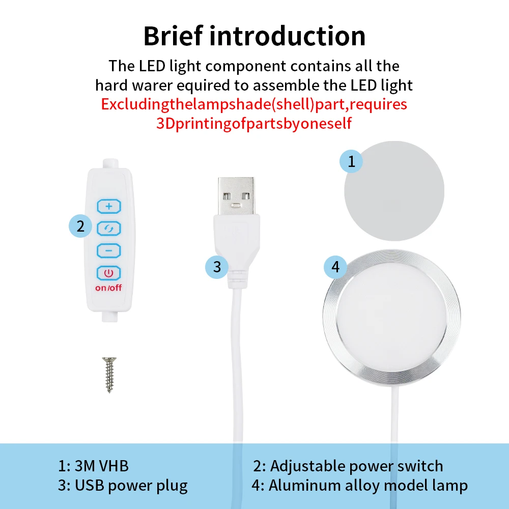 Детали светодиодного освещения, оборудование, модель «сделай сам» для Bambu Lab, комплект светодиодных ламп 001, комплект регулируемого освещения, белый/холодный/теплый свет без корпуса лампы
Детали светодиодного освещения, оборудование, модель «сделай сам» для Bambu Lab, комплект светодиодных ламп 001, комплект регулируемого освещения, белый/холодный/теплый свет без корпуса лампы