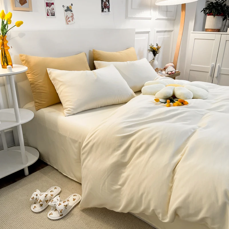 Spot Solid Color Comforter Bedding Sets White Bed Linen Single Double King Size 150x200cm Duvet Covers Flat Sheet Home Textile
Spot Solid Color Comforter Bedding Sets White Bed Linen Single Double King Size 150x200cm Duvet Covers Flat Sheet Home Textile