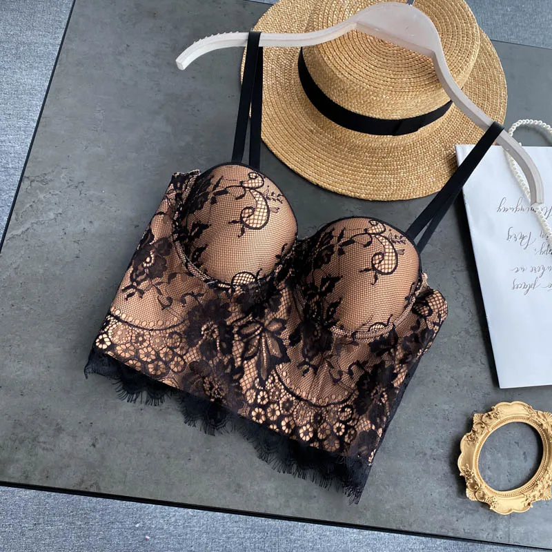 Hotsweet Sexy Tanks Camis For Women Spaghetti Strap Lace Spliced Skinny Femme Croset Crop Tops With Built in Bras Woman Camisole
Hotsweet Sexy Tanks Camis For Women Spaghetti Strap Lace Spliced Skinny Femme Croset Crop Tops With Built in Bras Woman Camisole