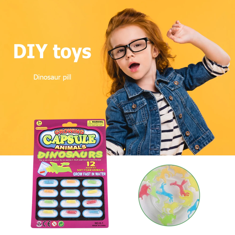 Kids Developmental Toys 12pcs Water Absorption Expansion Dinosaur Grow Capsule Magic Grow Capsules Baby Cognition Toys
Kids Developmental Toys 12pcs Water Absorption Expansion Dinosaur Grow Capsule Magic Grow Capsules Baby Cognition Toys