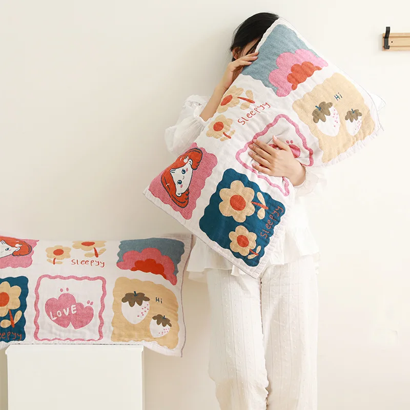 New Four Seasons Five-Layer Cotton Gauze Pillow Towel Cartoon Fluffy Breathable Comfortable Household Adult Pillow Towel
New Four Seasons Five-Layer Cotton Gauze Pillow Towel Cartoon Fluffy Breathable Comfortable Household Adult Pillow Towel