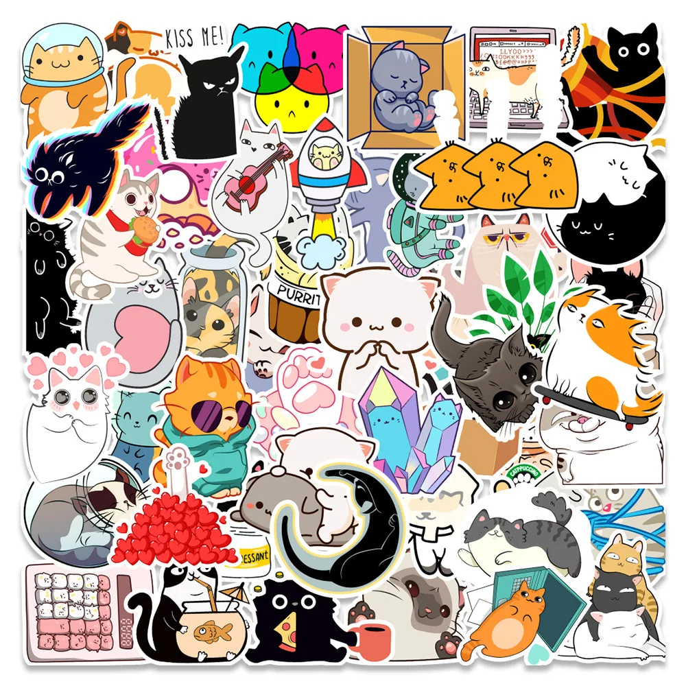 10/50Pcs Cartoon Mixed Kitten Series Cat Sticker PVC Waterproof Desktop Refrigerator Wall Sticker
10/50Pcs Cartoon Mixed Kitten Series Cat Sticker PVC Waterproof Desktop Refrigerator Wall Sticker