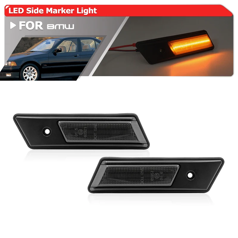 2PCs Smoked Lens Front Led Side Marker Indicator Turn Signal Lamp For BMW 3-Series E36 Pre-Facelift M3 316i 318i 325i 1990-1996
2PCs Smoked Lens Front Led Side Marker Indicator Turn Signal Lamp For BMW 3-Series E36 Pre-Facelift M3 316i 318i 325i 1990-1996