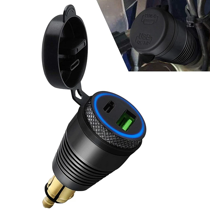 Motorcycle DIN Hella Plug Waterproof Charger To QC3.0 USB Charger & Type C 30W Power Delivery Adapter Socket
Motorcycle DIN Hella Plug Waterproof Charger To QC3.0 USB Charger & Type C 30W Power Delivery Adapter Socket