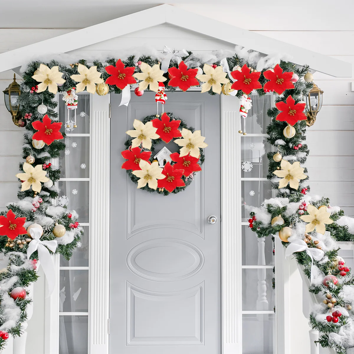 Flowers Artificial Christmas Tree Poinsettia Xmas Decor Wreaths Garland Holiday Ornaments Faux Wedding Leaf Glitter Flower
Flowers Artificial Christmas Tree Poinsettia Xmas Decor Wreaths Garland Holiday Ornaments Faux Wedding Leaf Glitter Flower
