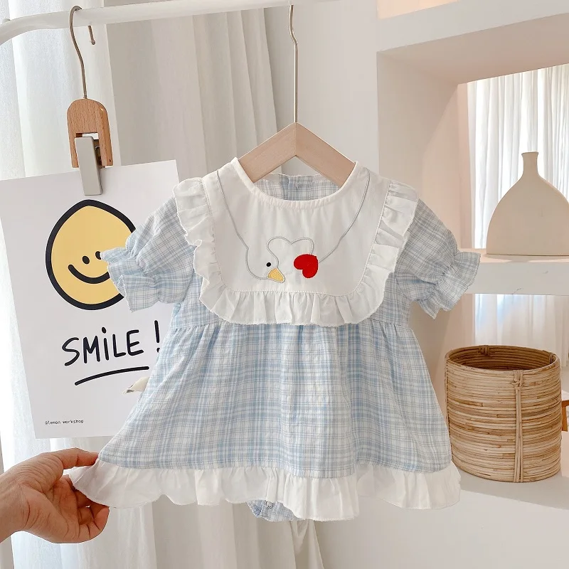 Princess Newborn Baby Girl Dress Body Suit 2022 Summer Short Sleeve Plaid Skirted Romper Jumpsuit Outfits Infant Clothes
Princess Newborn Baby Girl Dress Body Suit 2022 Summer Short Sleeve Plaid Skirted Romper Jumpsuit Outfits Infant Clothes