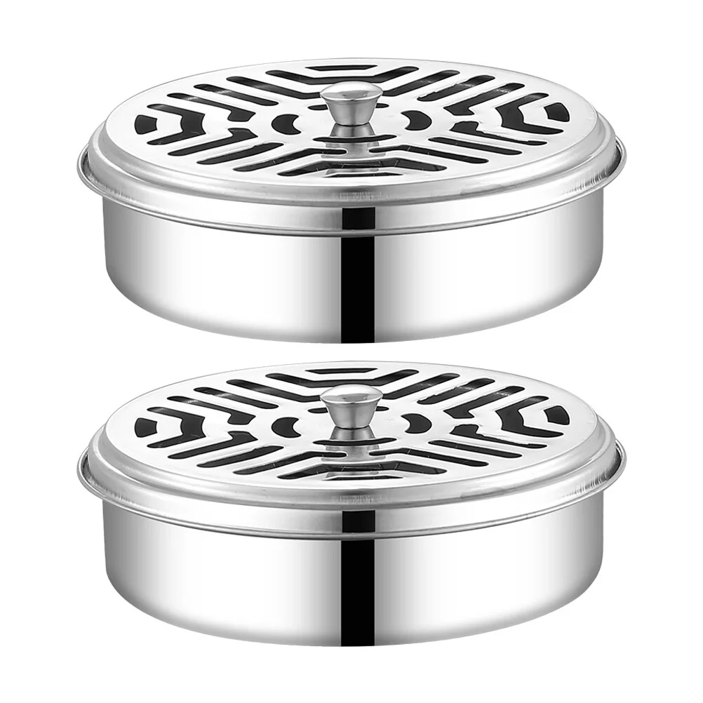 2 Pcs Outdoor Mosquito Box Stainless Steel Containers Lids Coil Case Office Holder Hollow Household
2 Pcs Outdoor Mosquito Box Stainless Steel Containers Lids Coil Case Office Holder Hollow Household
