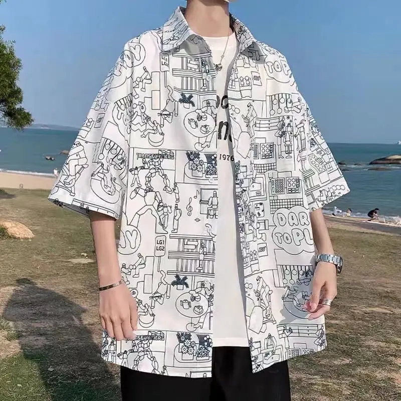 Men Tie Dye Short Sleeve Harajuku Shirts 2022 Summer Mens Japanese Streetwear Loose Shirts Male Button Up Shirts Men Clothing
Men Tie Dye Short Sleeve Harajuku Shirts 2022 Summer Mens Japanese Streetwear Loose Shirts Male Button Up Shirts Men Clothing