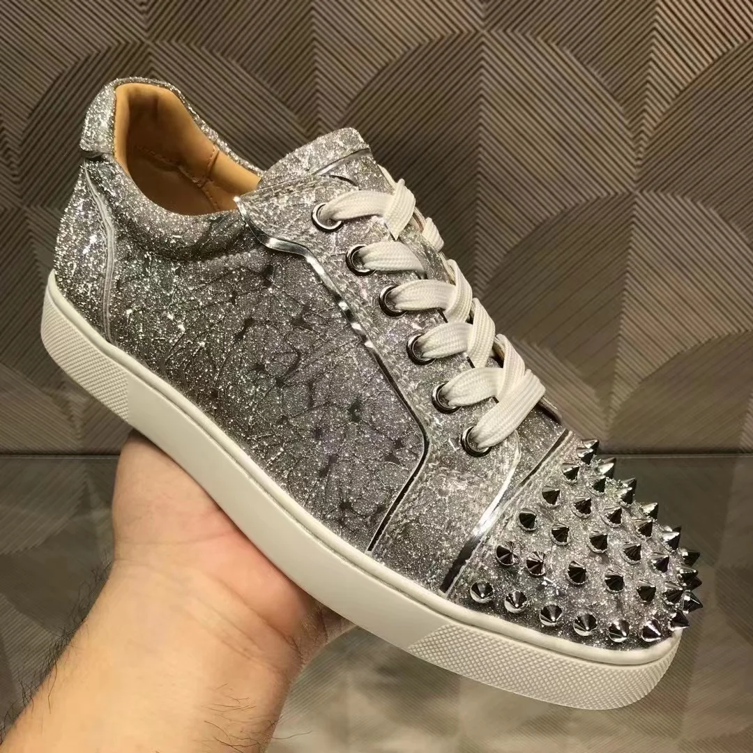 Spring and Summer Luxury Woman's Trendy Shoes Leather Shoes Lace-up Flat Loafers Rivets Casual Top Man Sneakers
Spring and Summer Luxury Woman's Trendy Shoes Leather Shoes Lace-up Flat Loafers Rivets Casual Top Man Sneakers