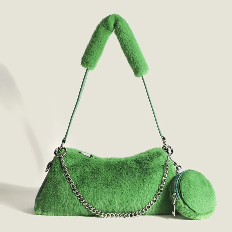 New product ladies plush bag fashion all-match one-shoulder underarm plush bag texture handbag messenger bag
New product ladies plush bag fashion all-match one-shoulder underarm plush bag texture handbag messenger bag