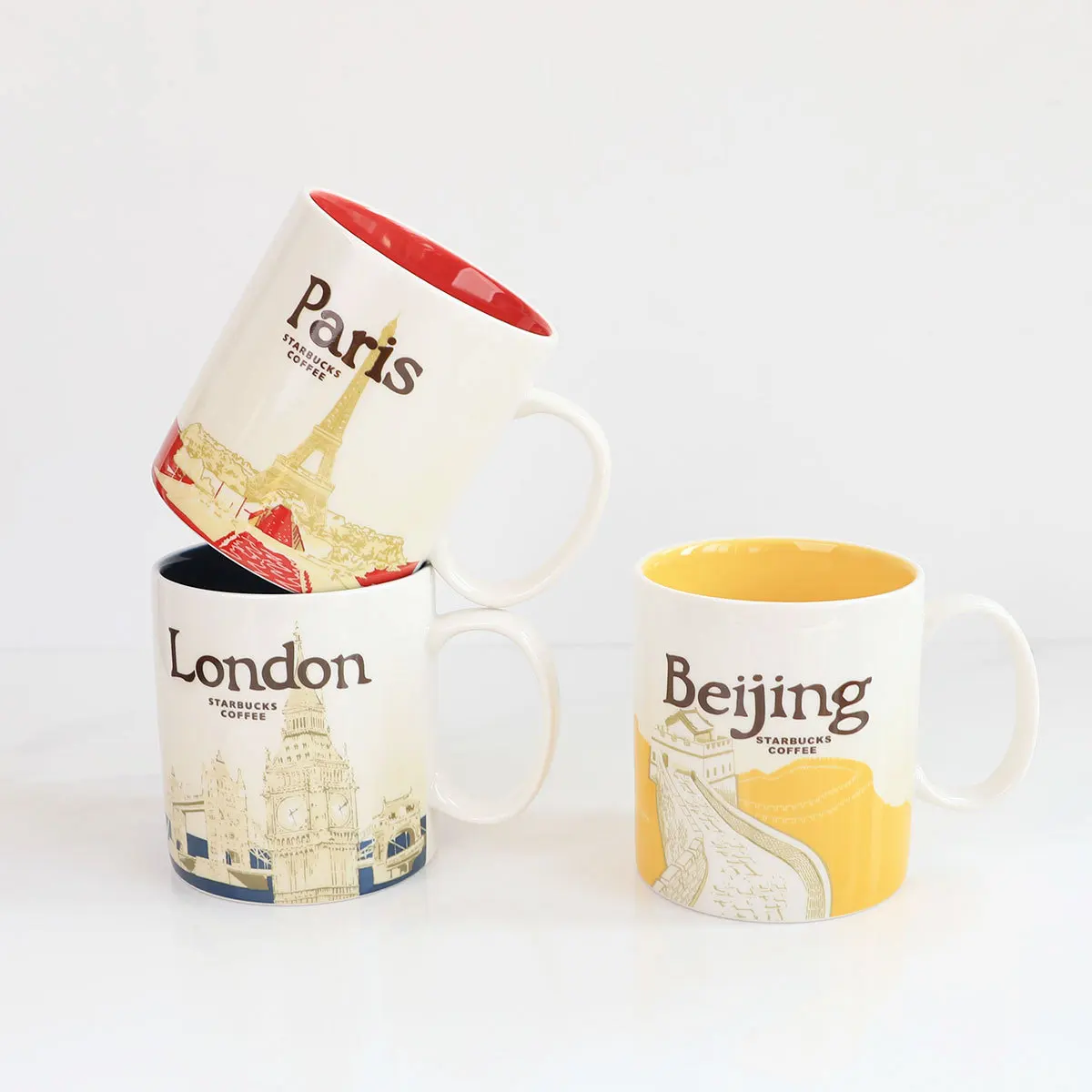 

Hot Sale City Mug China City cup Paris Cup Collection Commemorative Coffee Cup , just have China and Paris city mug tazas