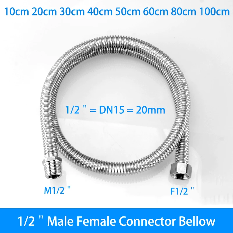 Шланг для душа 10/20/30/40/50/60/80/100 см, удлинительная трубка с сильфоном 1/2 дюйма 3/4 дюйма, Штекерный разъем, водонагреватель из нержавеющей стали 304
Шланг для душа 10/20/30/40/50/60/80/100 см, удлинительная трубка с сильфоном 1/2 дюйма 3/4 дюйма, Штекерный разъем, водонагреватель из нержавеющей стали 304