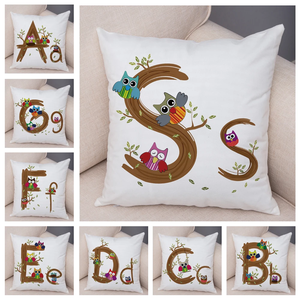 Owl Letter Print Pillowcase Geometric Pillowcase Sofa Home Children's Room Decoration Cartoon Cushion Cover
Owl Letter Print Pillowcase Geometric Pillowcase Sofa Home Children's Room Decoration Cartoon Cushion Cover