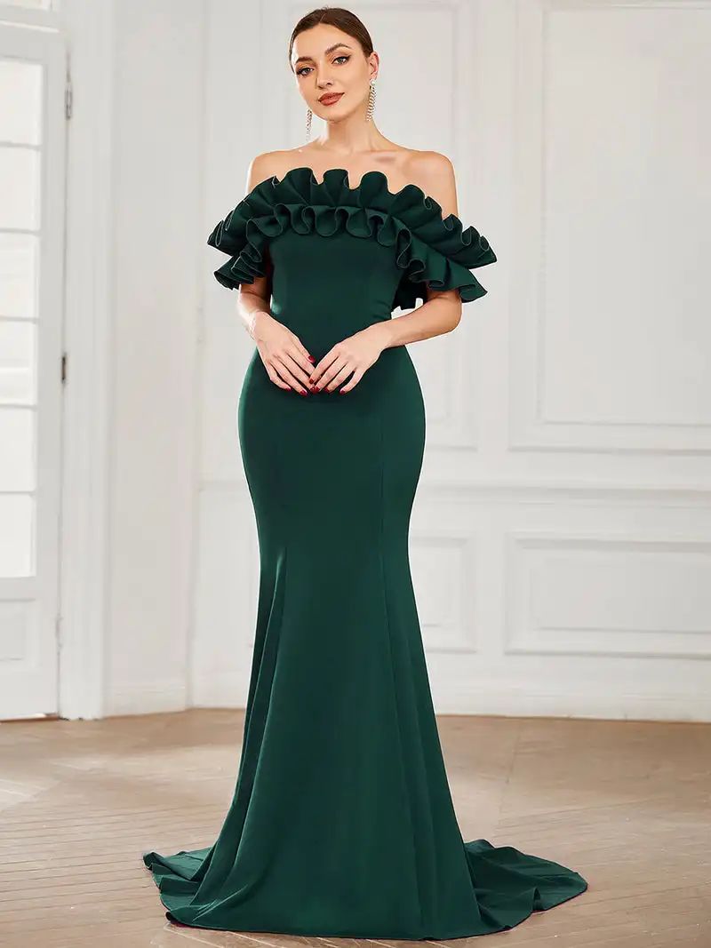 Luxury Bridesmaid Dresses Mermaid Chiffon Ruffled Off Shoulder Long Fishtail Ever Pretty 2023 Wedding Dress Vestido De Novia
Luxury Bridesmaid Dresses Mermaid Chiffon Ruffled Off Shoulder Long Fishtail Ever Pretty 2023 Wedding Dress Vestido De Novia