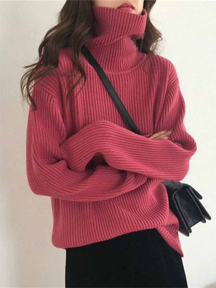Women's High Neck Sweater 2023 Autumn/Winter New Slouchy Loose Versatile Knit Sweater with a Western Warm Pullover Bottom
Women's High Neck Sweater 2023 Autumn/Winter New Slouchy Loose Versatile Knit Sweater with a Western Warm Pullover Bottom