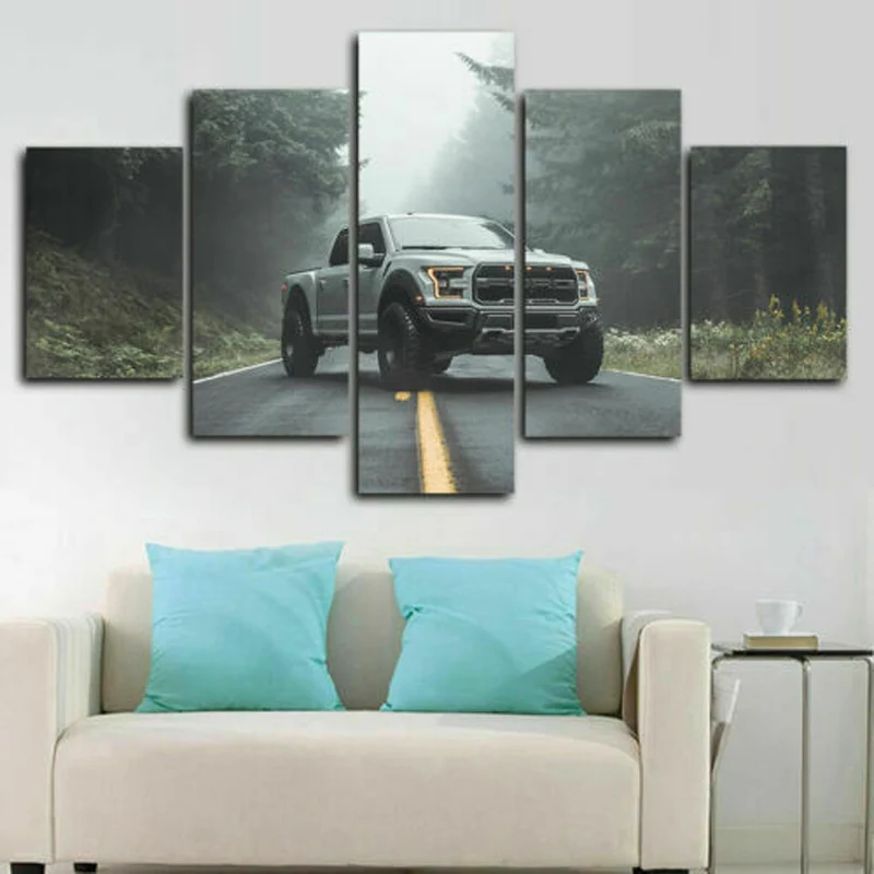 No Framed Canvas 5 Panel Ford Raptor Pickup Car Modular HD Decorative Wall Art Posters Pictures Bedroom Home Decor Paintings
No Framed Canvas 5 Panel Ford Raptor Pickup Car Modular HD Decorative Wall Art Posters Pictures Bedroom Home Decor Paintings
