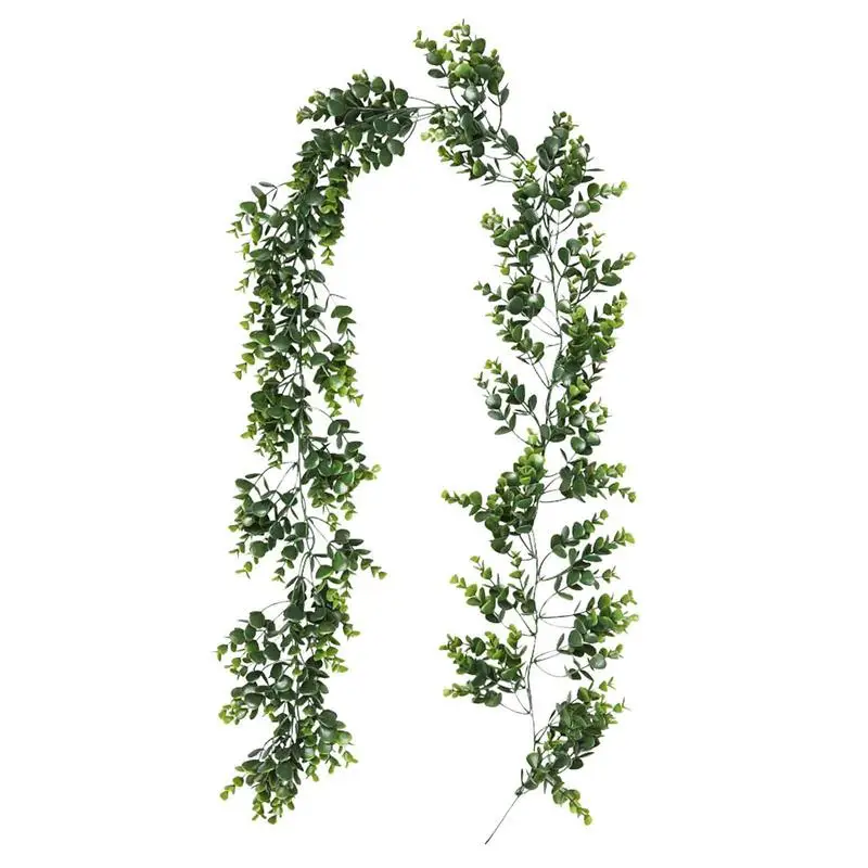 

Fake Eucalyptus Rattan Artificial Plants Vine Green Willow Leaf Ivy Wall Hanging Garland For Home Wedding Party Decor
