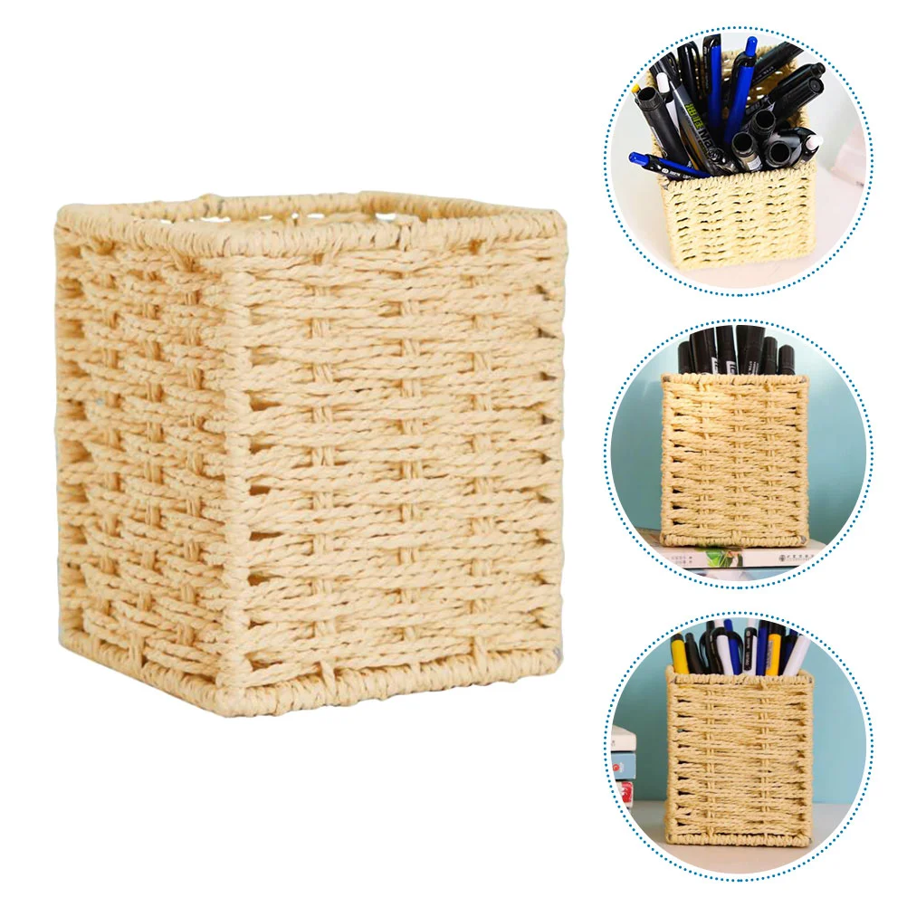 Pen Rattan Box Holder Brush Organizer Storage Container Basket Woven Makeup Cup Desk Vine Office Pot Baskets Flower Seagrass
Pen Rattan Box Holder Brush Organizer Storage Container Basket Woven Makeup Cup Desk Vine Office Pot Baskets Flower Seagrass