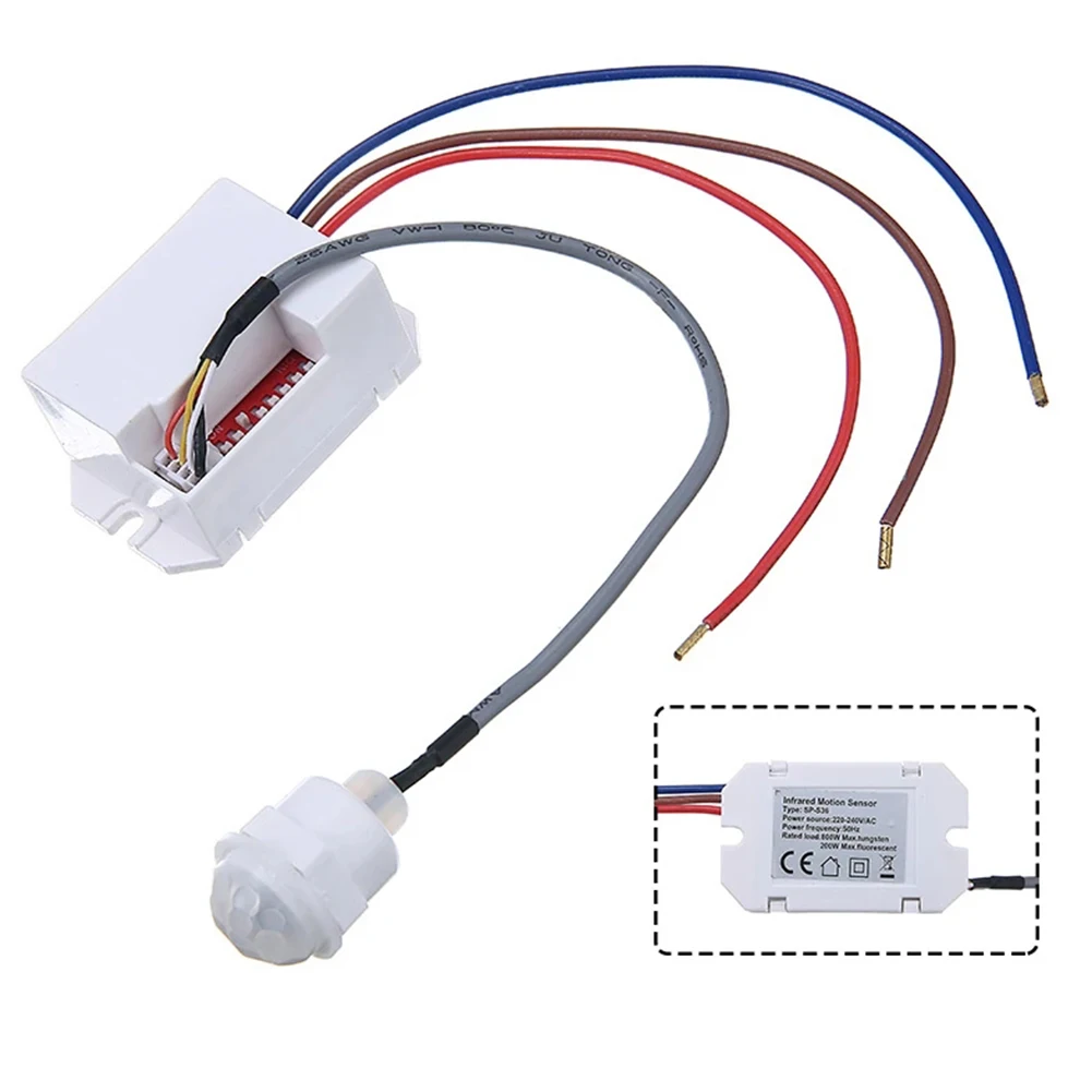 Light Switch PIR Sensor Detector Mini Recessed Motion Occupancy Rest Dips 6m 800W Adjustable Ceiling 220-240V/AC
Light Switch PIR Sensor Detector Mini Recessed Motion Occupancy Rest Dips 6m 800W Adjustable Ceiling 220-240V/AC