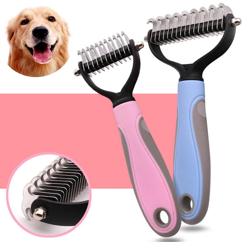 Hair Removal Comb for Dogs Cat Dematting Deshedding Brush Grooming Tool for Matted Long Hair Curly Pet Detangler Fur Trimming
Hair Removal Comb for Dogs Cat Dematting Deshedding Brush Grooming Tool for Matted Long Hair Curly Pet Detangler Fur Trimming
