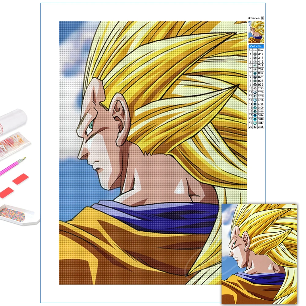 Anime 5D Diy Diamond Paintings Kits Dragon Ball Super Saiyan Vegeta Pictures Full Round Drill Embroidery Home Decor Cross Stitch
Anime 5D Diy Diamond Paintings Kits Dragon Ball Super Saiyan Vegeta Pictures Full Round Drill Embroidery Home Decor Cross Stitch