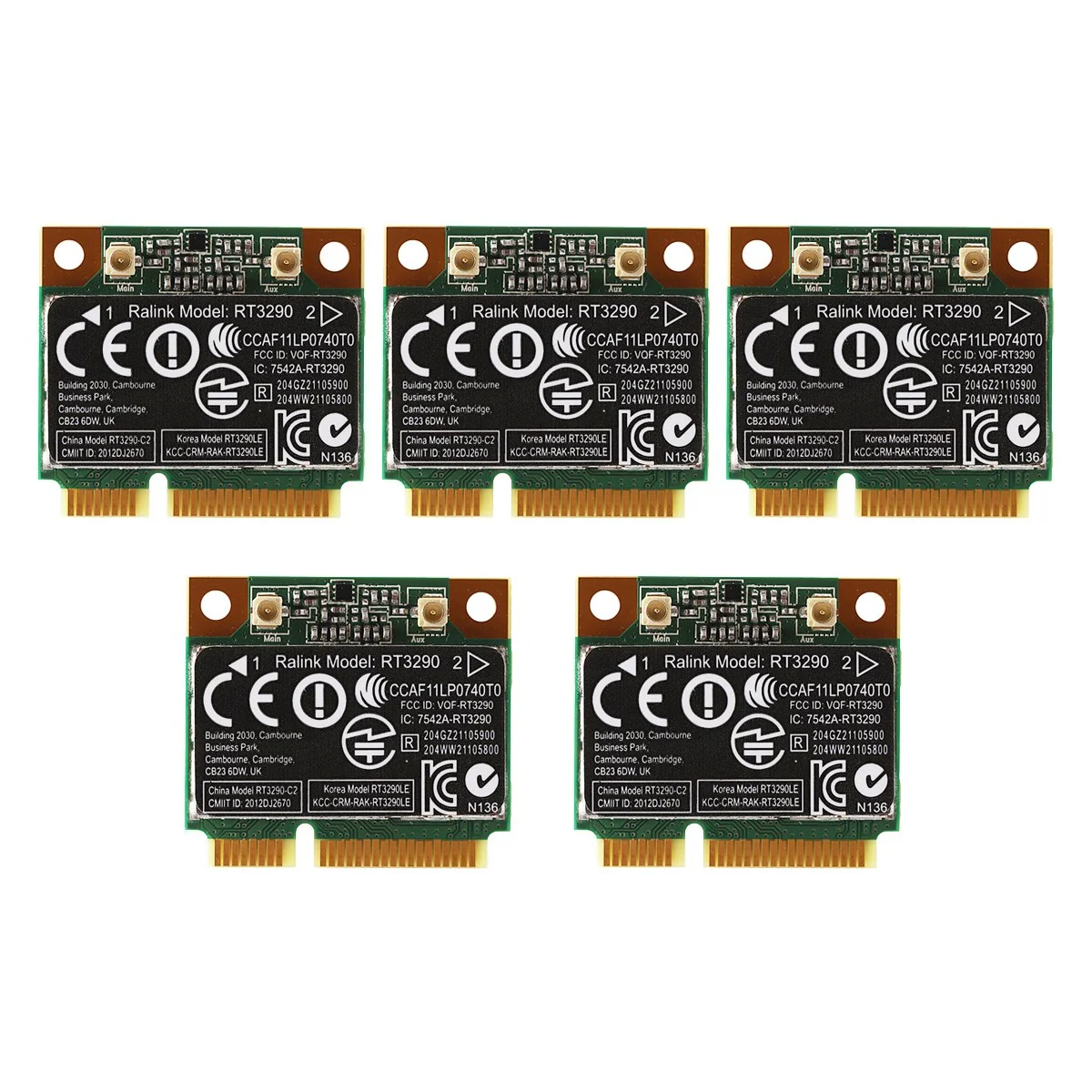 

5PCS 150Mbps 2.4Ghz RT3290 802.11B/G/N Wireless Wlan Card WIFI + Bluetooth BT 4.0 Half Mini PCI-E Card for HP CQ58 M4