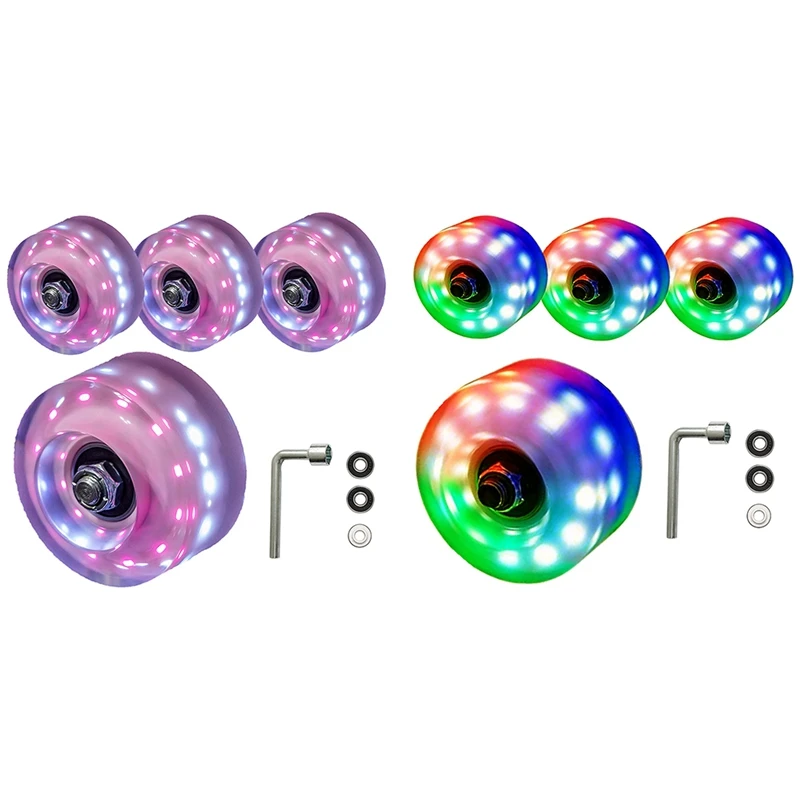 Roller Skate Wheels 4 Pack Light Up Luminous Wheels Outdoor Colored Wheels Double Row Skating and Skateboard
Roller Skate Wheels 4 Pack Light Up Luminous Wheels Outdoor Colored Wheels Double Row Skating and Skateboard