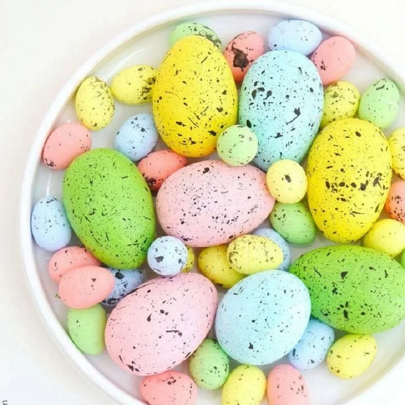 50pcs Colorful Eggs for Easter Decoration DIY Wreath Foam Easter Eggs Kids Gifts Home Party Supplies
50pcs Colorful Eggs for Easter Decoration DIY Wreath Foam Easter Eggs Kids Gifts Home Party Supplies