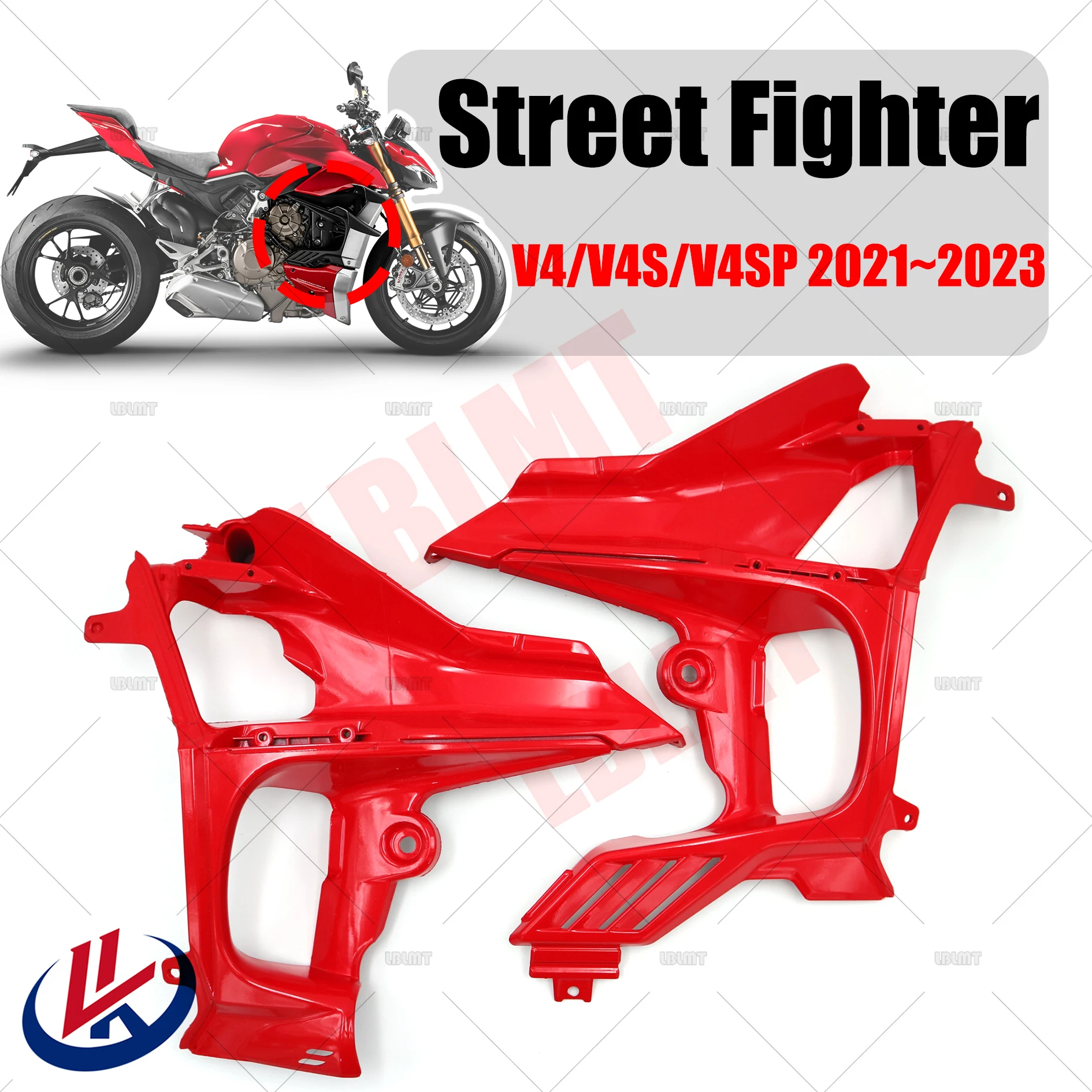 

For Ducati Street Fighter V4 V4S V4SP 2021 2022 2023 Side Bracket Front Spoiler Fxed Wind Winglets Aerodynamic Wing Kit Spoilers