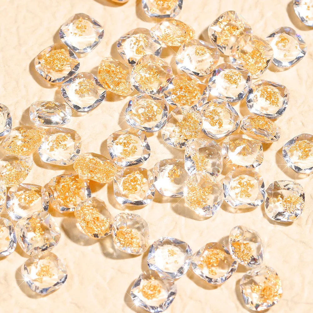 50Pc Nail Art Charms 3D Transparent Gold Foil Irregular Shape Diamond Pointed Bottom 8mm*8mm DIY Manicure Decoration Accessories
50Pc Nail Art Charms 3D Transparent Gold Foil Irregular Shape Diamond Pointed Bottom 8mm*8mm DIY Manicure Decoration Accessories
