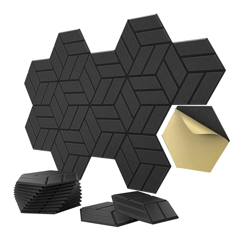 12 Pack Self-Adhesive Acoustic Panels,Hexagon Sound Proof Foam Panels Sound Proofing Padding For Wall Used For Studio
12 Pack Self-Adhesive Acoustic Panels,Hexagon Sound Proof Foam Panels Sound Proofing Padding For Wall Used For Studio