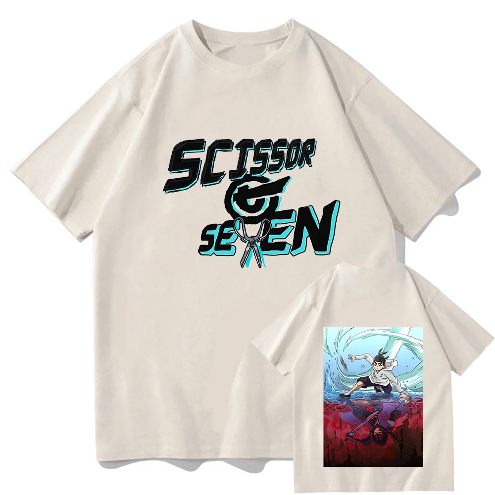 Scissor Seven T-Shirt Vintage Oversized Cotton Y2K Women Harajuku Shirts Summer Fashion Casual Short Sleeve Streetwear Clothes 
Scissor Seven T-Shirt Vintage Oversized Cotton Y2K Women Harajuku Shirts Summer Fashion Casual Short Sleeve Streetwear Clothes