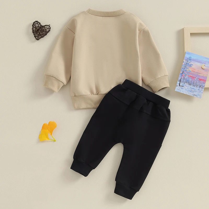 Baby Boy 2Pcs Fall Outfits Long Sleeve Sweatshirt Solid Color Pants Set Toddler Clothes
Baby Boy 2Pcs Fall Outfits Long Sleeve Sweatshirt Solid Color Pants Set Toddler Clothes