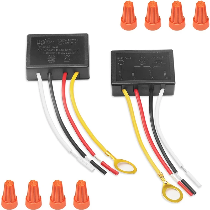 Touch Lamp Switch 2 Pack,Touch Lamp Control Module For Dimmable LED,Bulbs,Lamp Switch Replacement Kit With Wiring Caps
Touch Lamp Switch 2 Pack,Touch Lamp Control Module For Dimmable LED,Bulbs,Lamp Switch Replacement Kit With Wiring Caps