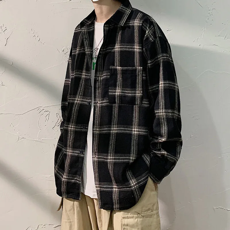 Рубашка мужская клетчатая с длинным рукавом, модная Повседневная блуза в стиле ретро, универсальная Свободная блуза, большие размеры, осень
Рубашка мужская клетчатая с длинным рукавом, модная Повседневная блуза в стиле ретро, универсальная Свободная блуза, большие размеры, осень