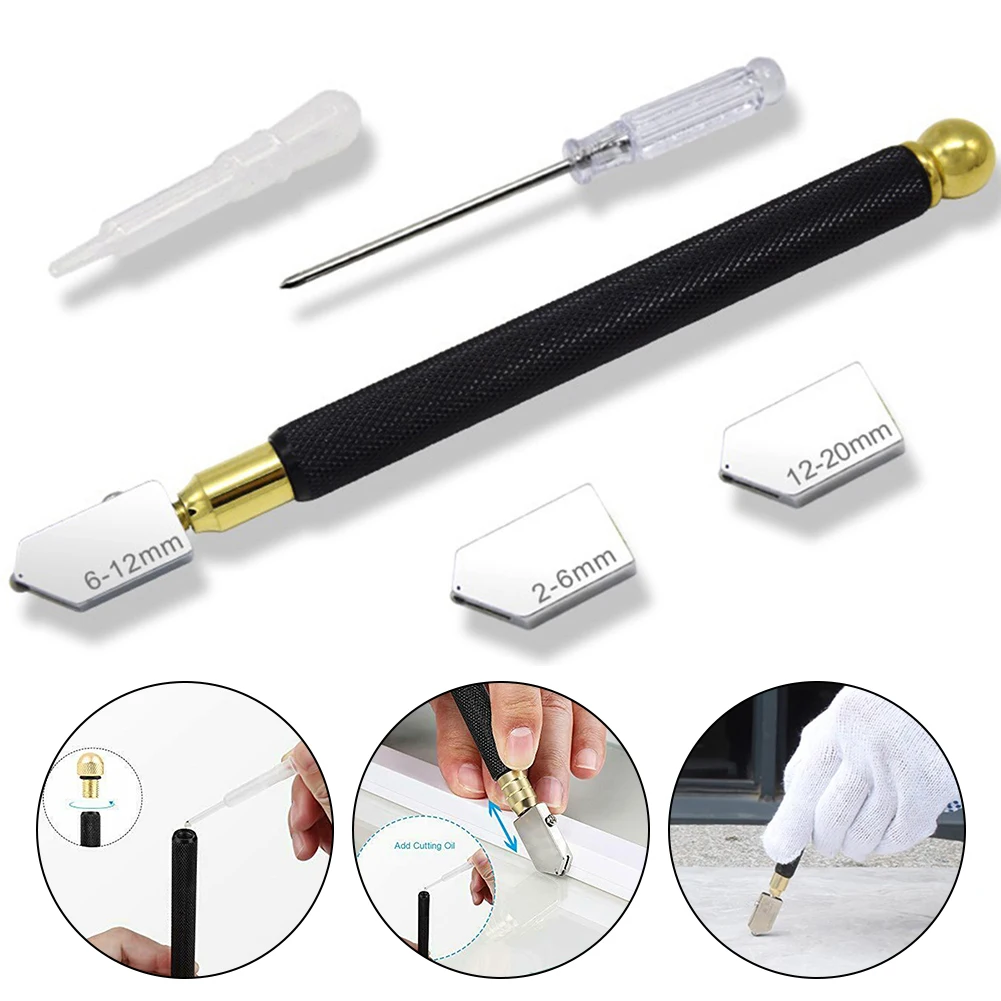5pcs/set Black Handle Glass Cutter Small Multifunctional Diamond Carbide Blade For Cutting 2-6/6-12/12-20 Mm Glass
5pcs/set Black Handle Glass Cutter Small Multifunctional Diamond Carbide Blade For Cutting 2-6/6-12/12-20 Mm Glass