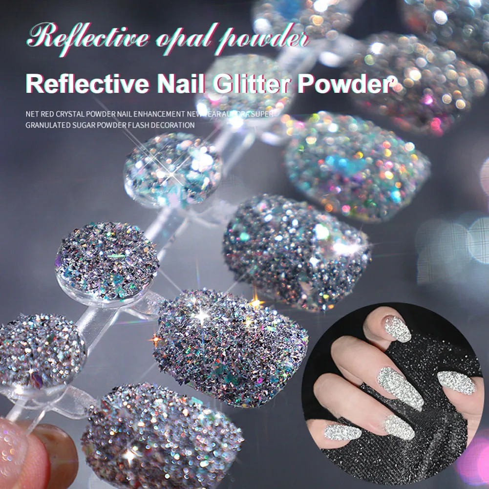 1 Box Reflective Glitter Nail Crystal Diamonds Powder Super Shiny Iridescent Glass Micro Drill Powder For Nails Decorations
1 Box Reflective Glitter Nail Crystal Diamonds Powder Super Shiny Iridescent Glass Micro Drill Powder For Nails Decorations