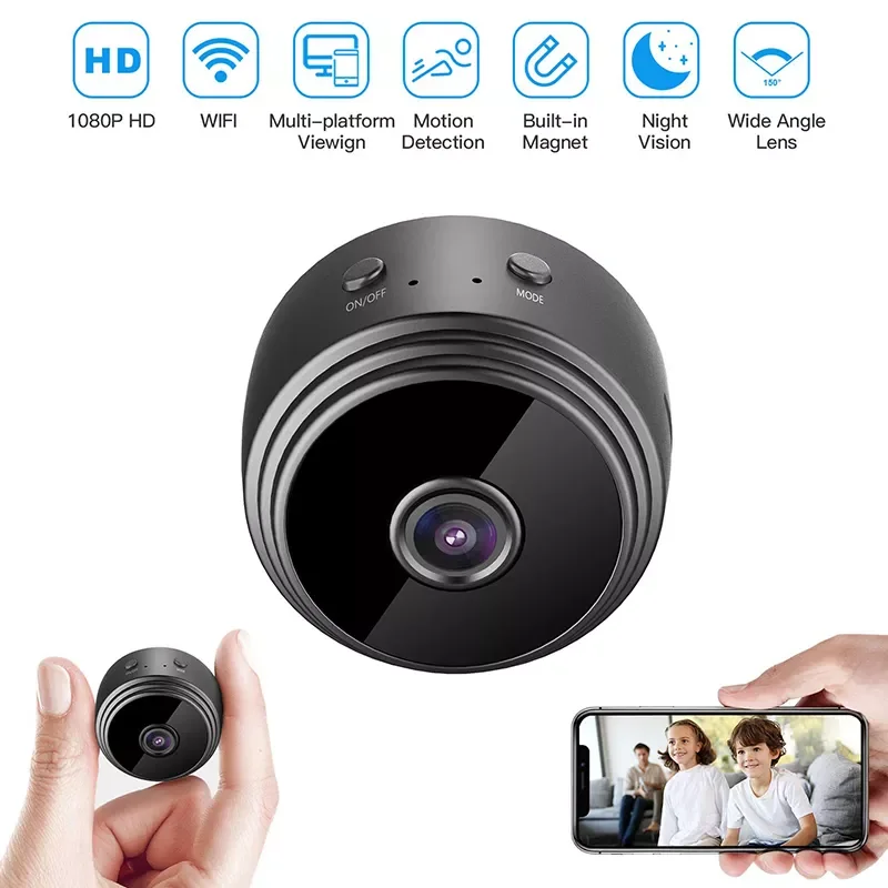 

Mini Camera WiFi HD Wireless Remote Monitor Camera Tiny IP Camera Video Recorder Motion-Detectio A9 1080P Security Video