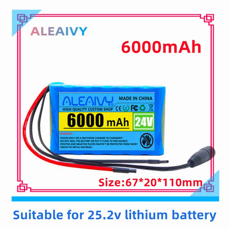 24V Battery 6Ah 6s1p 18650 Rechargeable Lithium Ion Battery for 25.2v Lithium Battery Electric Scooter Electric Bicycle+bms 
24V Battery 6Ah 6s1p 18650 Rechargeable Lithium Ion Battery for 25.2v Lithium Battery Electric Scooter Electric Bicycle+bms