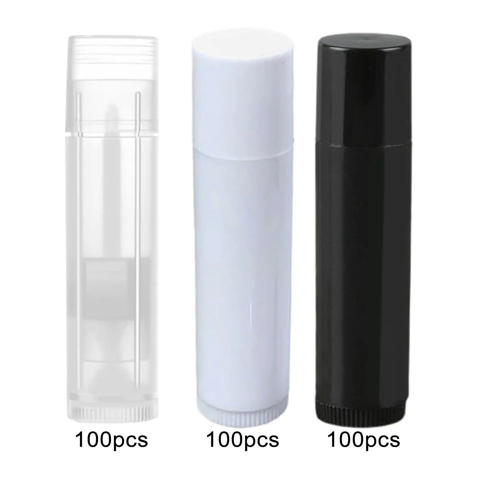 

100x Lip Gloss Tubes Empty Cosmetic Bottles Samples Portable Lip Stick Containers for Valentine's Day Present Girls Women Makeup