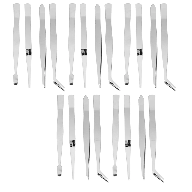 20Pcs Precision Tweezers Stainless Steel Thick Electronics Forceps Eyebrow Tweezers Anti-Skid Makeup Repair Multi Tools
20Pcs Precision Tweezers Stainless Steel Thick Electronics Forceps Eyebrow Tweezers Anti-Skid Makeup Repair Multi Tools