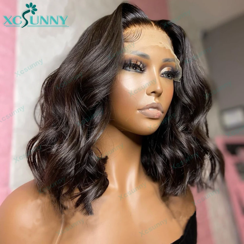 Short Bob Lace Front Wigs Wavy Frontal Wig Human Hair 13x6 Fake Scalp Wig Glueless Remy Brazilian Pre Plucked 200 Density
Short Bob Lace Front Wigs Wavy Frontal Wig Human Hair 13x6 Fake Scalp Wig Glueless Remy Brazilian Pre Plucked 200 Density