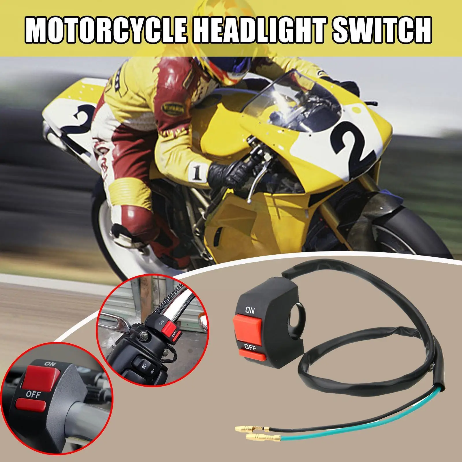 Universal Motorcycle Handlebar Flameout Switch Connector 22mm On/off Moto Light Switch Button For Scooter Motorbike Acessor V6c4
Universal Motorcycle Handlebar Flameout Switch Connector 22mm On/off Moto Light Switch Button For Scooter Motorbike Acessor V6c4